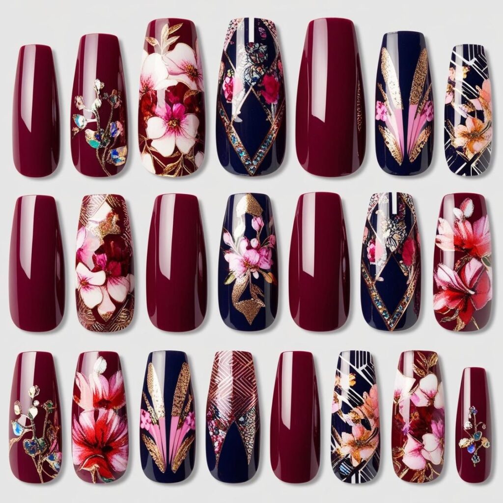 Press-on nails in Square-Tip shape