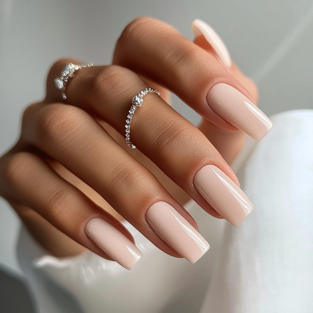 Gel Nail in All Beige