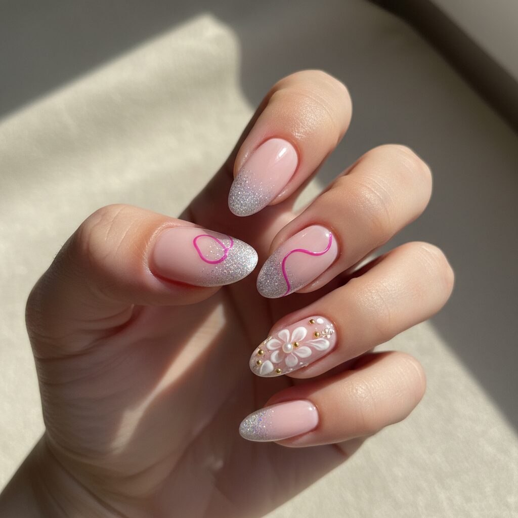 popular cute acrylic nails - design example 1