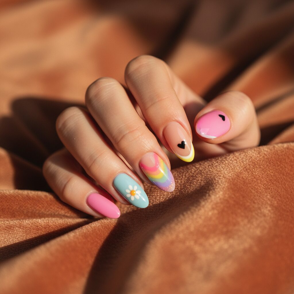 popular cute acrylic nails - design example 3