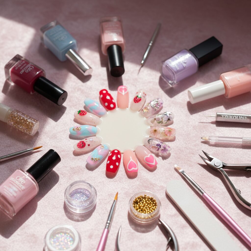 popular cute acrylic nails - design example 4
