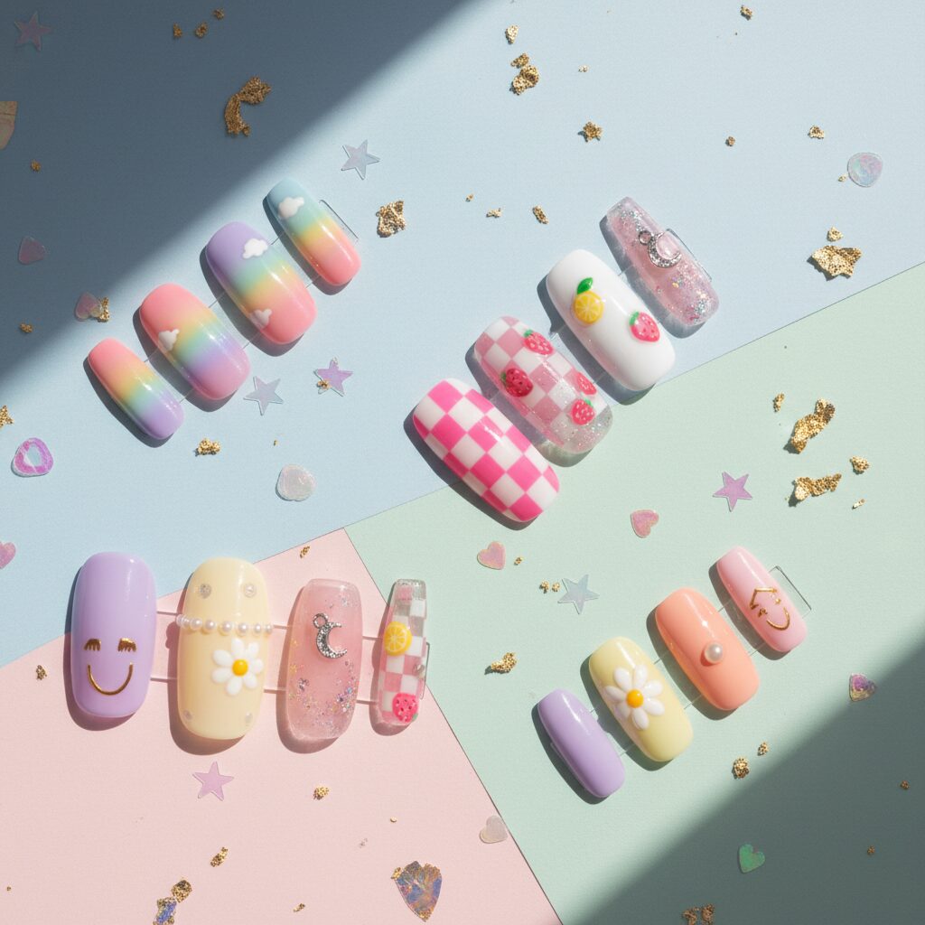 popular cute acrylic nails - design example 6