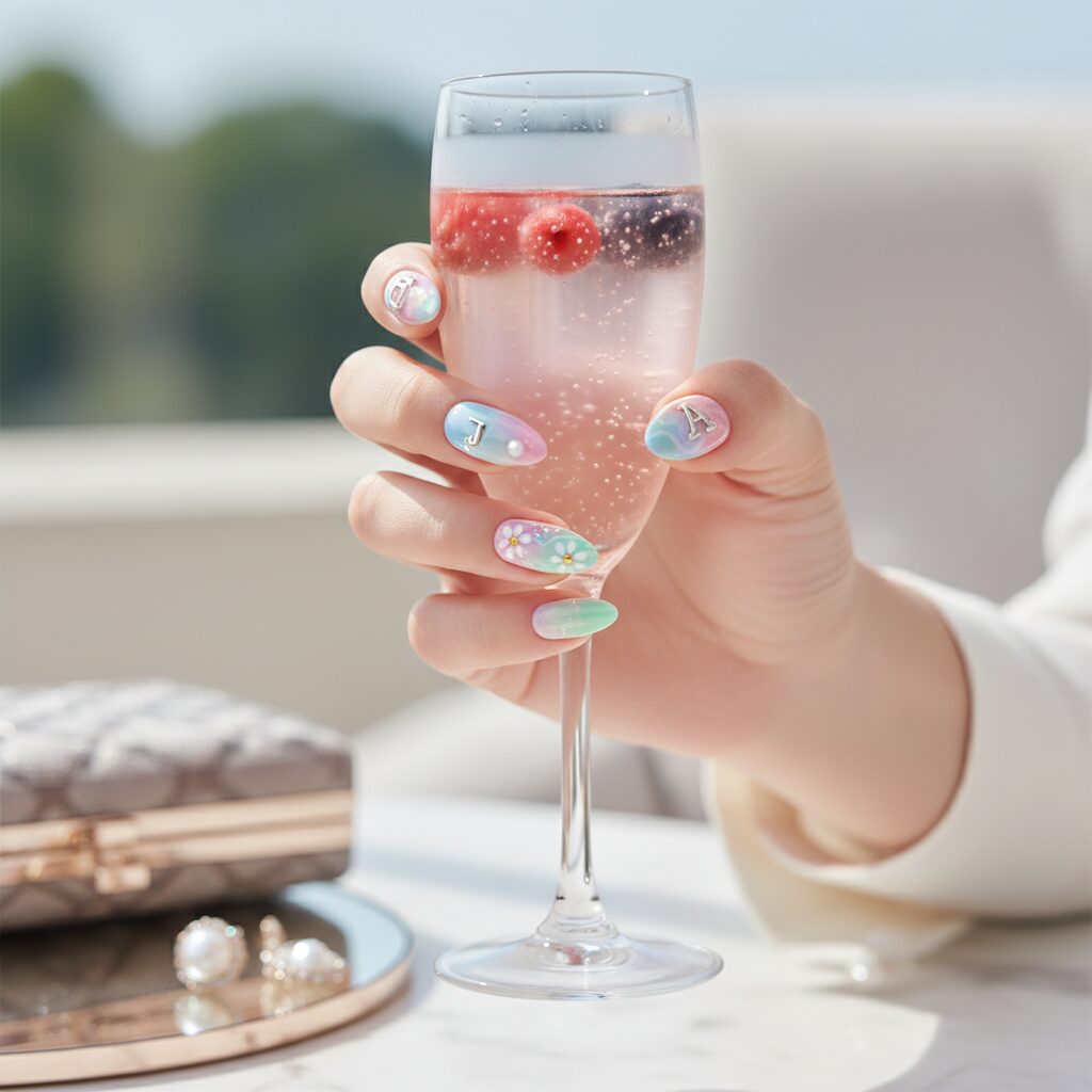 popular cute acrylic nails - featured design