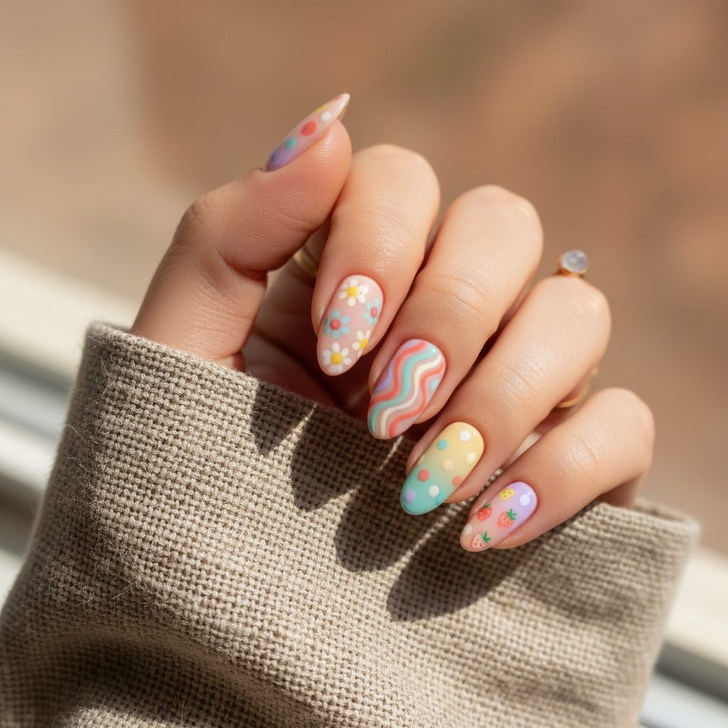 summer pastel nail ideas - design example 3